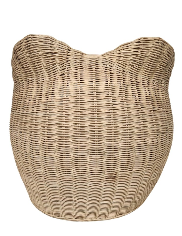 Handmade Rattan Weave Kitten Bear Dog Cat Bed Pets Nest House Cushion ...