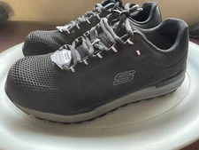 Skechers Men's Bulkin Composite Toe Work Shoe Style 77180 BLK SIZE 8 NEW