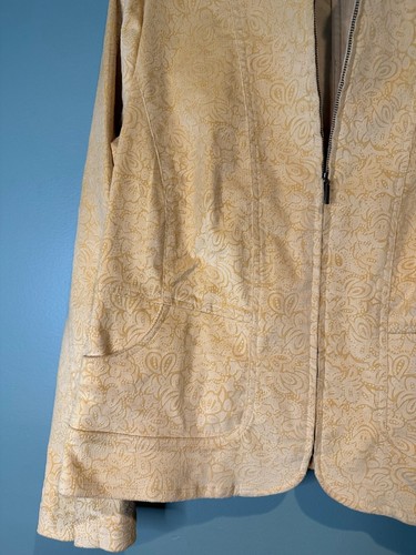Cottagecore VTG Floral Blazer L Lightweight Jacket Fairycore Boho Aesthetic Y2K - Picture 3 of 9