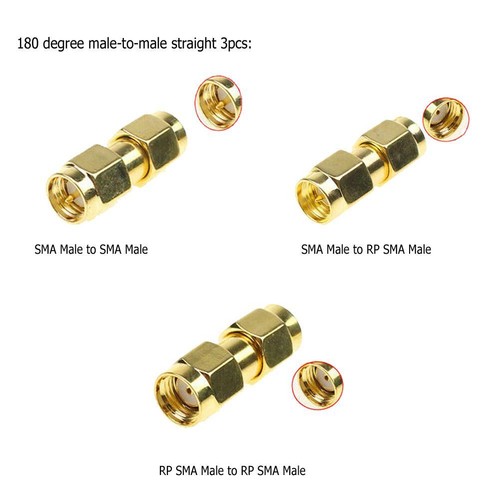 18pcs SMA Kit 180 Degree Male to Female/Male Coaxial Connector Converter Adapter - Zdjęcie 6 z 12