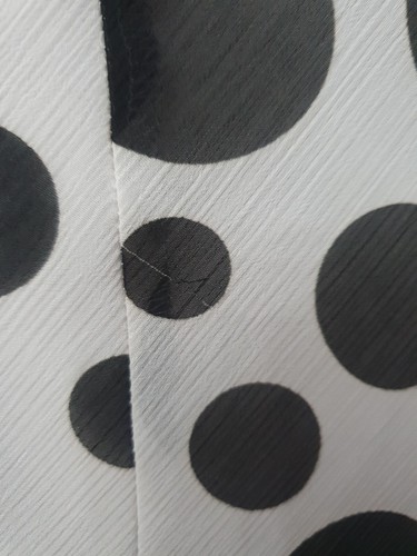 M&S Autograph Fit & Flare Midi Skirt Spots Monochrome Lined Chiffon UK12 EU40 - Picture 14 of 16