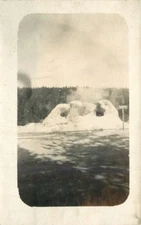 C-1905 Yellowstone Wyoming Grotto Geyser RPPC real photo postcard 11197