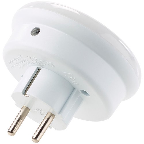 revolt Dämmerungslicht: LED-Nachtlicht mit Dämmerungssensor und Steckdose, weiß - Bild 3 von 7