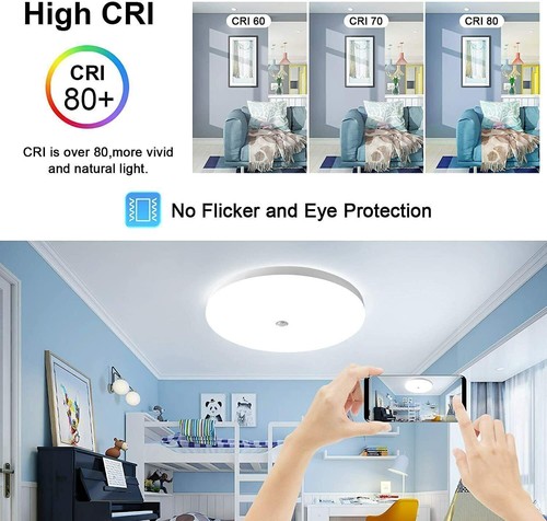 LED Deckenlampe mit Bewegungsmelder Sensor 36W Deckenleuchte Flurlampe Lampe - Bild 6 von 20