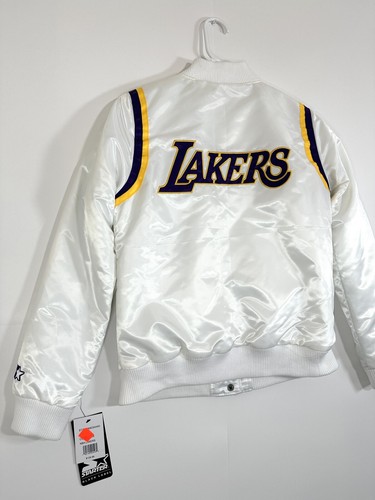NBA Los Angeles Lakers Lightweight Starter Jacket Women’s Size Large White READ! - Picture 15 of 21