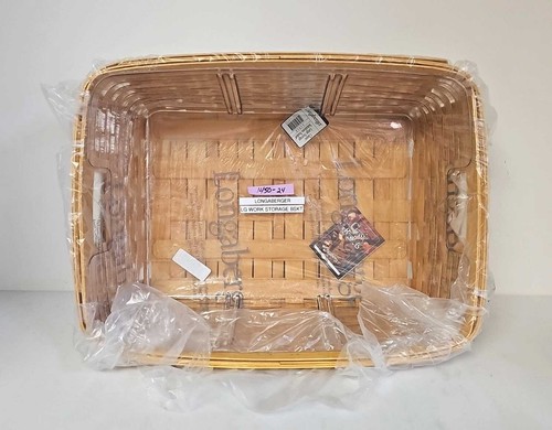 Longaberger 2001 Work Load Storage Basket w/ Protector 21x16x7.5 - Picture 11 of 11