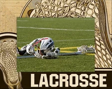 Lacrosse Laser Engraved Wood Picture Frame Landscape (4 x 6) 