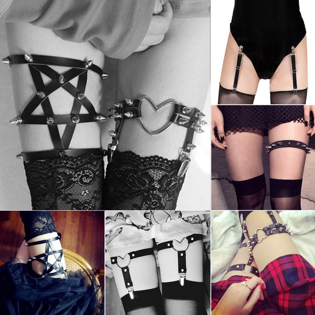 Women Adjustable Garter Belt Elastic Ring Thigh Leg Stockings Suspender Lingerie
