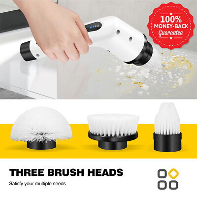 Electric Spin Scrubber, Cleaning Brush, Power Scrubber with 3 Replaceable Brush