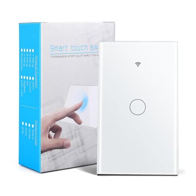 1 Gang 2.4GHz Wi-Fi Smart Wall Touch Switches Remote Control Smart Life/Tuya App