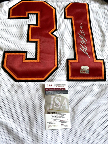 Camiseta de fútbol blanca autografiada de Antoine Winfield Jr Tampa Bay Bucs XL CERTIFICADO DE AUTENTICIDAD JSA - Imagen 18 de 24