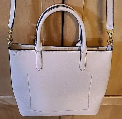 Ralph Lauren (MEDIUM) Rare PINK TOTE Pebbled Vegan Gold Accents 2 Handle NWOT - Picture 10 of 16