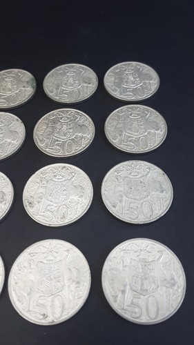 2: 20 x Genuine EF Condition Australian 1966 Round 50c Silver Coins 266.2g Aust - Picture 12 of 16