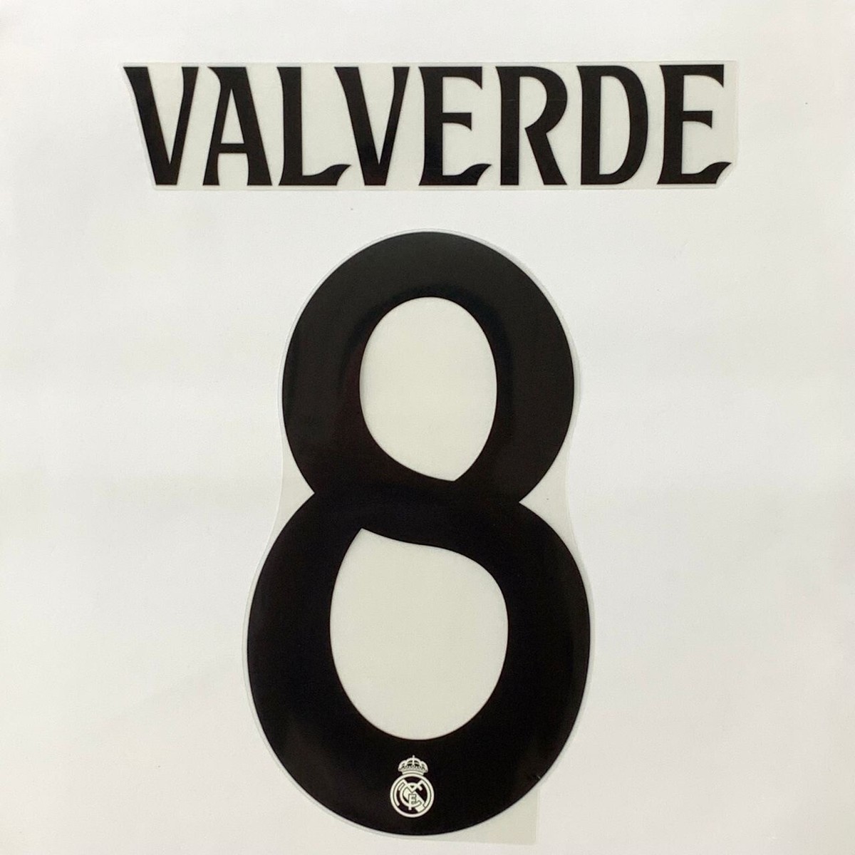 100% Official VALVERDE #8 Real Madrid CF Home 2024-25 PRINT AVERY