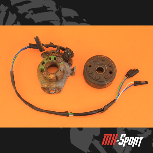 90-91 1990 CR125R CR125 Estator Alternador Generador Rotor Volante Conjunto - Imagen 1 de 6