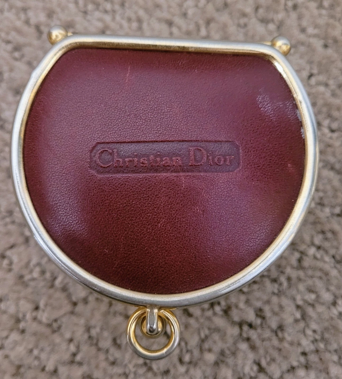 SAC À MAIN AUTHENTIQUE CHRISTIAN DIOR VINTAGE EN CUIR EXTENSIBLE MARRON D'OCCASION