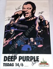 DEEP PURPLE Smoke on the Water, FULLY SIGNED Ian Gillan Steve Morse +3 AUTOGRAPH