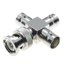 2Pcs BNC Male to 3 Female Connector T Triple 1 TO 3 RF  Adapter 4 way Splitter