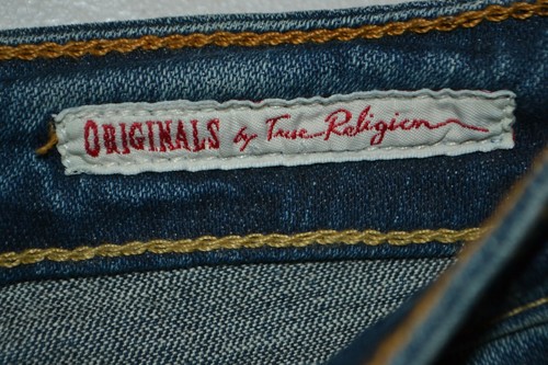 Pantalones de mezclilla para mujer True Religion Julie ajustados Factory Distress azules talla 26x34 - Imagen 10 de 12