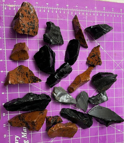 Obsidian Mixed Rough Cut Jewelry, Tumbling ,lapidary  - Picture 3 of 6