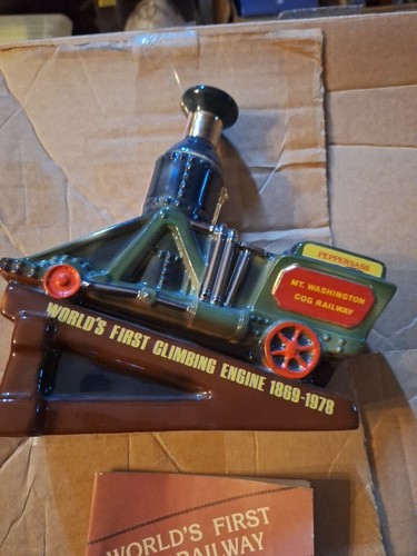 1869-1978 Worlds First COG Railway "Peppersass" Porcelain Mr. Boston Decanter