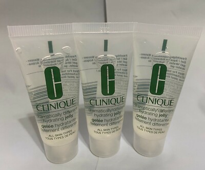 x3 Clinique Dramatically Different Hydrating Jelly 0.5oz Each Travel Size Sample