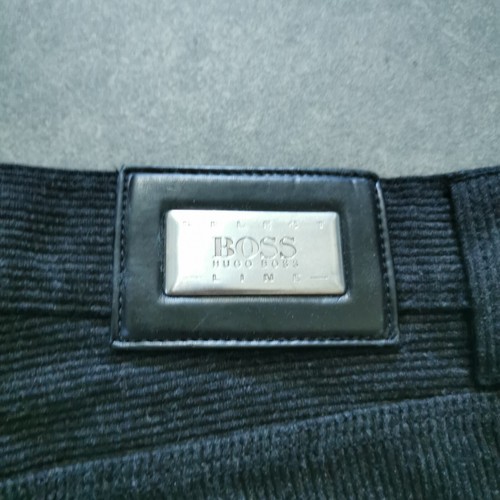 Hugo Boss Alabama Jeans Mens W34 L28 Black Corduroy Pants Trousers - Picture 10 of 10