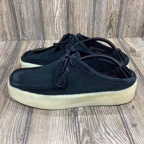 Clarks Originals Wallabee Moccasin Cup Lo Black Suede Casual Shoes Mens Size 11M - Picture 3 of 12