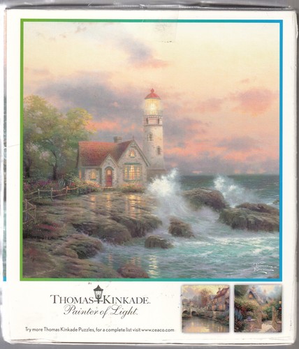 THOMAS KINKADE PAINTER OF LIGHT; BEACON OF HOPE 550 pc PUZZLE, MFG. SEALED - Picture 2 of 3