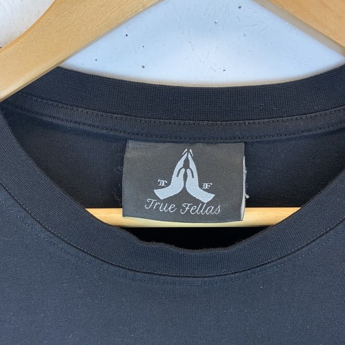True Fellas Pesante Oversize T-Shirt Stampa Nero Blu Tgl L Uomo - Bild 3 von 5