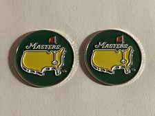 2 Undated Masters Tournament 1" Coin Golf Markers - Augusta National Golf Club