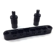 Black "Big Hole" Modern Metric Tune-O-Matic Style Guitar Bridge GB-BHT-B