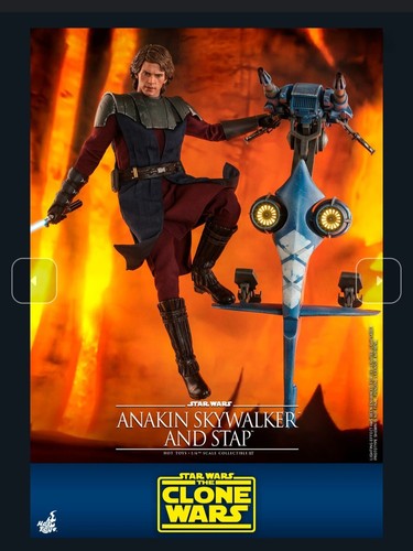 Hot Toys Star Wars Anakin Skywalker 1/6 Scale Action Figure w/ STAP (TMS020) - Picture 4 of 10
