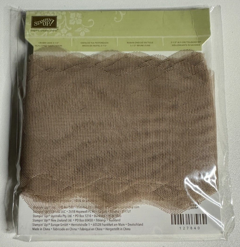 NEU Stampin' Up früher Espresso 3-1/2" überbackenes Tüllband 10 Yards - Bild 4 von 7