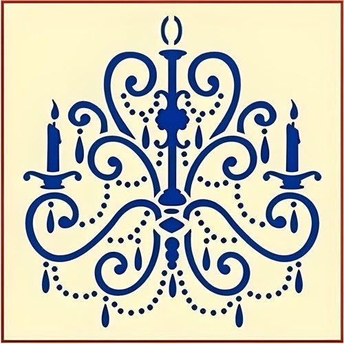 CHANDELIER STENCIL - REDUCED PRICE! - FRENCH - The Artful Stencil - Picture 1 of 6
