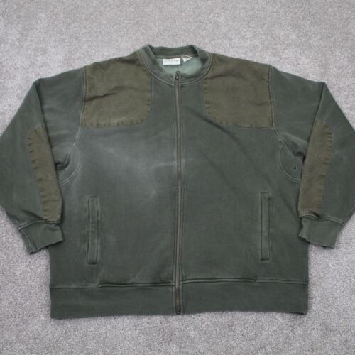 Orvis Shooting Sweatshirt Adult XL Green 1/4 Zip Padded Long Sleeve Pullover