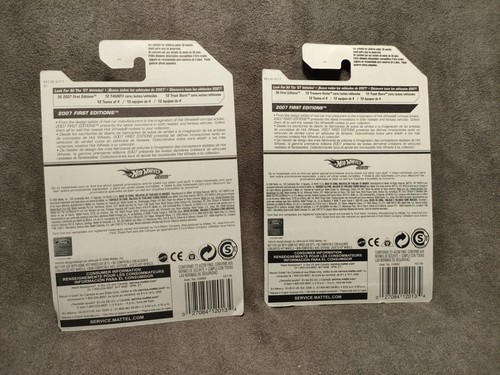 Set Of 2 2007 Hot Wheels ‘69 Ford Mustang #04/36 Yellow And White Sealed - Picture 6 of 6