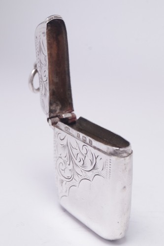 1908 Solid Sterling Silver Vesta Case - William Manton - Picture 11 of 13