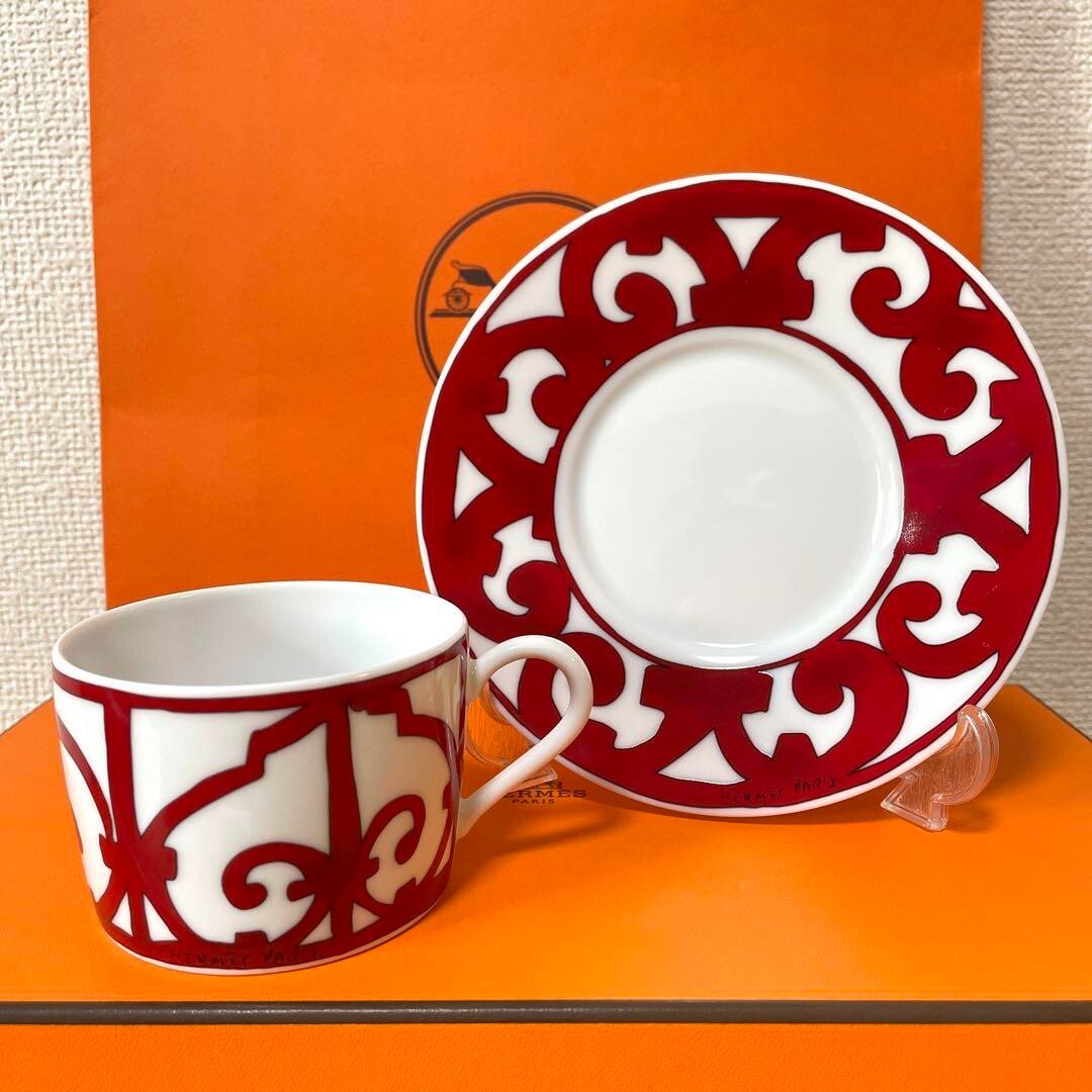 Hermes Guadalquivir Tea Cup Saucer Tableware set of 1 Ornament