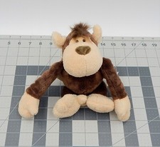 Nici Brown Monkey 8 Inch Laying Floppy Plush Stuffed Toy Collectable Swing Tag