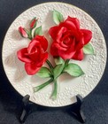 Franklin Mint Legend Red Roses Of Capodimonte Decorative Plate In Box