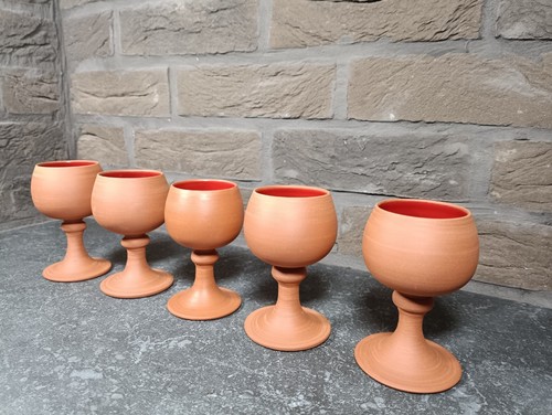 Terracotta and Red Small Goblets - Picture 16 of 20