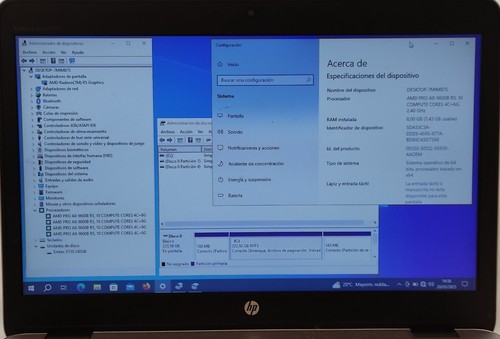 Ultrabook HP EliteBook 745 G4 14" AMD PRO A8/8GB/SSD240GB/BT/Windows 11 PRO - Imagen 11 de 11