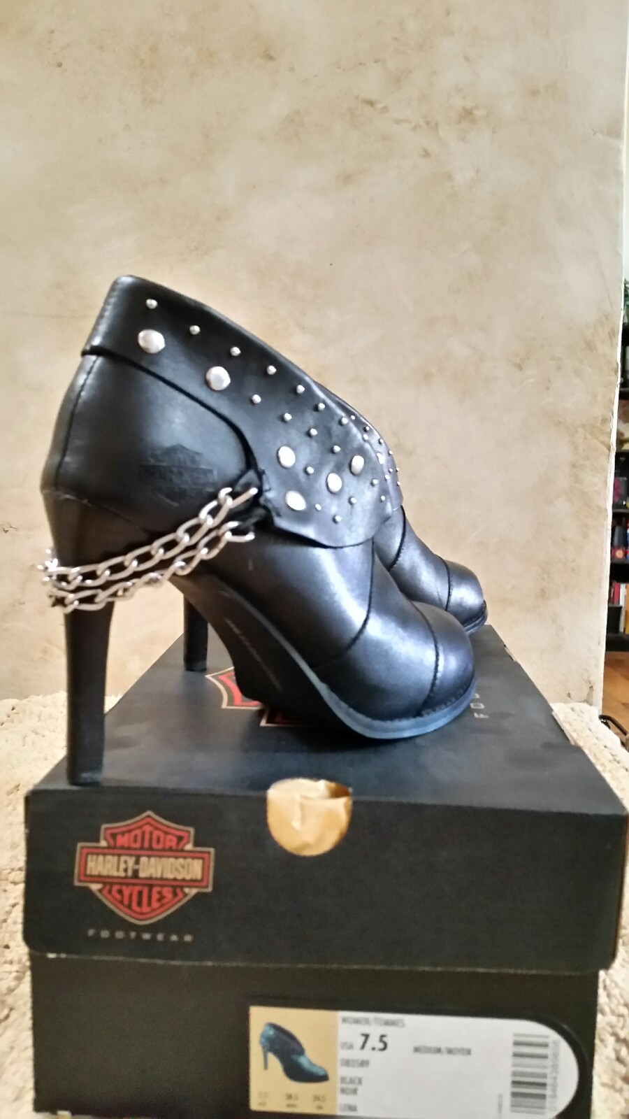 Harley-Davidson ® Lena para Mujer negro de 3.75 pulgadas Hi-Tacón Zapatos Talla 7.5, Nuevo En Caja Harley-Davidson ® Lena para Mujer Mujer Mujer negro de 3.75 pulgadas Hi-Tacón Zapatos Talla 7.5, Nuevo En Caja mejor oferta