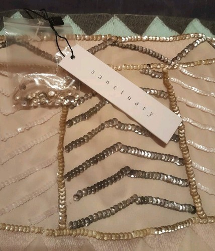 NWT Sanctuary Sequined & Embroidered, Fairy-Core, Party Mini Skirt, Size Medium - Picture 4 of 9