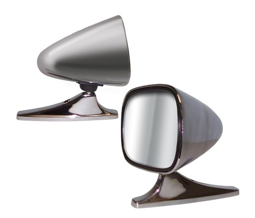 Dual Sport Universal Chrome Side View Car Mirrors 5.875” x 3.75” - Picture 1 of 7