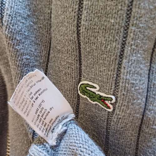 Lacoste Classic Full Zip Jumper Size 3/Small/Medium/40" 100%Genuine - Picture 9 of 9