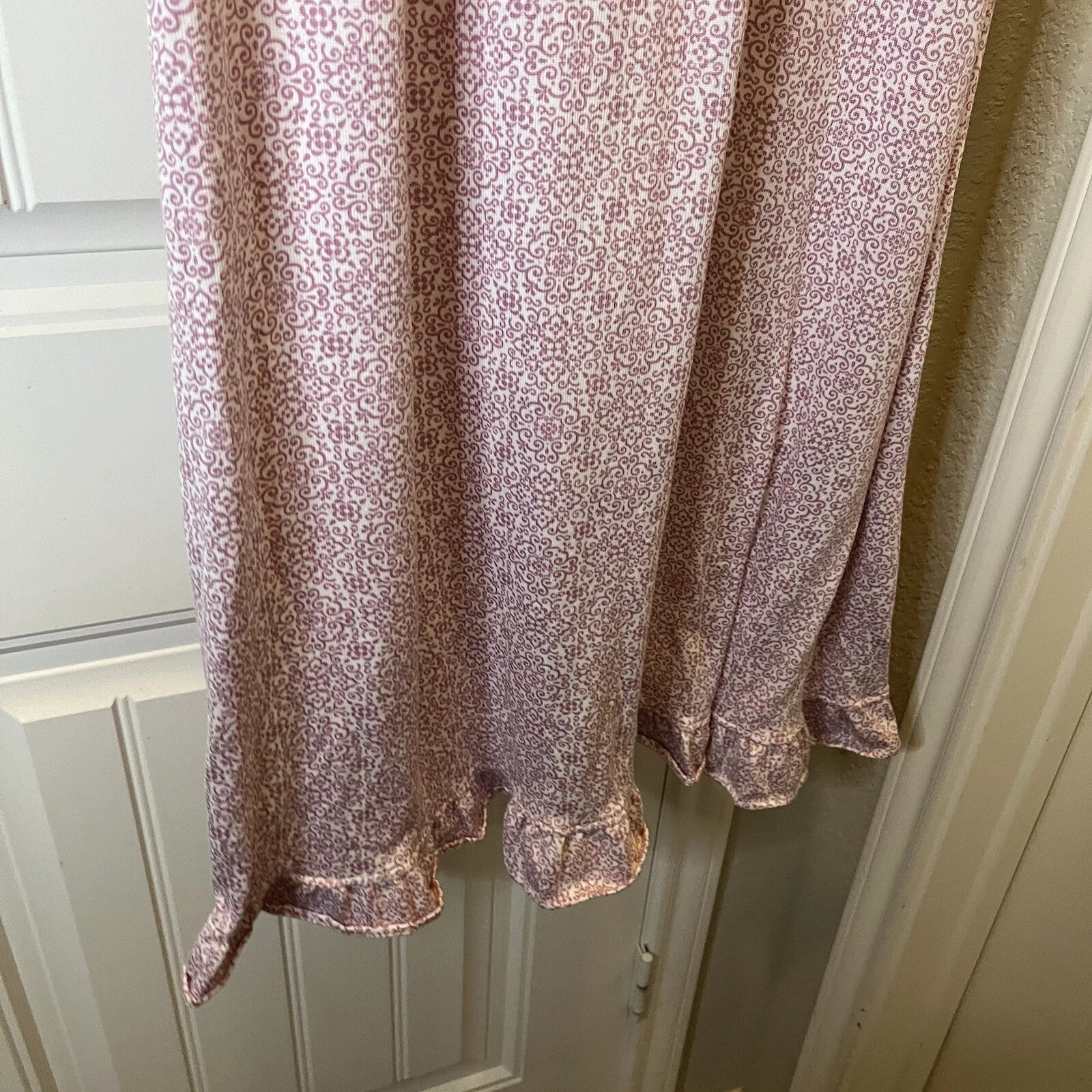 UNDERCOVER SECRET TREASURES Casa Abito Camicia da Notte Accappatoio MuuMu Lounge Rosa Geometrico Taglia M