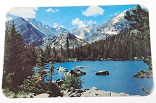 c1950 Bear Lake at Long's Peak Colorado Rocky Mountain National Park CO.