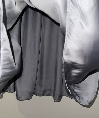 ZARA SKY BLUE GREY ZW COLLECTION SLEEVELESS SATIN MIDI DRESS SIZE L BNWT - Picture 8 of 11